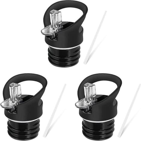 Lot de 3 bouchons à paille pour gourdes isothermes de sport, compatibles avec les gourdes Kanteen et les bouteilles sous vide. (1/2)