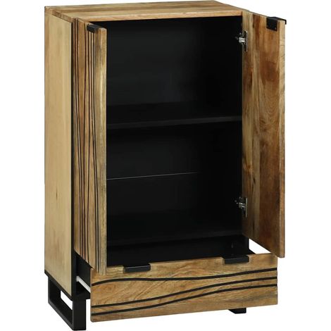 Maison La Vie - Buffet Salon Moderne - Meuble de rangement - Marron 60 x 33 x 100 cm bois de manguier massif bu4761