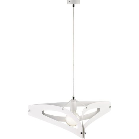 Sospensione Moderna 1 Luce Onyx Ferro Taglio Laser Bianco (1/3)
