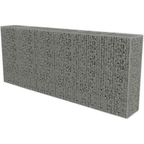 Muro de gaviones con cubiertas acero galvanizado 300x50x150 cm vidaXL