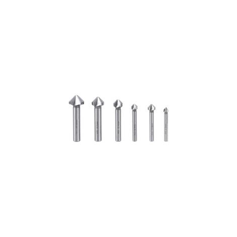 Foret à Fraiser 6 Pièces Fraise Metal Fraisoir Bois HSS Fraise à Chanfreiner 90 Degrés Fraise à Chanfreiner Metaux Chanfreiner Outil pour DIY Home et General Construction (1/5)