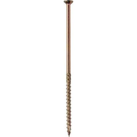 Vis charpente tête fraisée 6x150 mm zingué bichromaté – Acier trempé pour poutres lamellaires – Boîte de 100 unités (1/5)