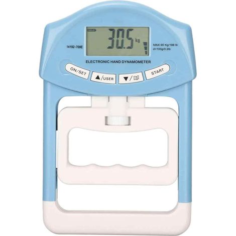 Dynamomètre manuel pour tests de force, appareil d'entraînement de la force de préhension avec poignée réglable, compteur de fitness numérique, manomètre électronique avec affichage en temps réel (1/5)