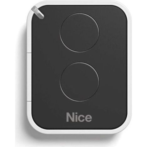 Émetteur de télécommande à 2 canaux pour portes de garage et portails – Fréquence 433,92 MHz – Compatible avec les moteurs NICE – Programmation rapide (1/2)