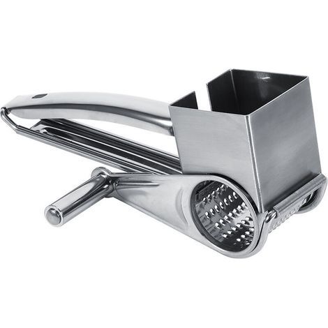 Râpe à Fromage Rotative en Acier Inoxydable. Moulin à Râpe Fromage à Main Professionnel. Petit Ménager Moulin Râpe avec Lame de Tambour Multifonctionnelle. Déchiqueteuse Rotatif de Tranche de (1/5)