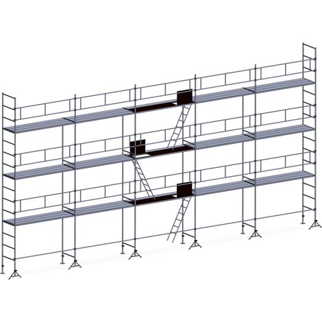 Echafaudage ES49 maçon 128 m² Garde-corps complet