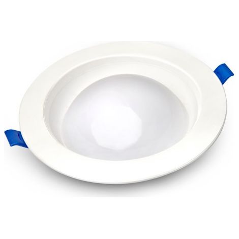 Deckeneinbaustrahler, rund, Ø16cm, weiß, für Bad, Küche, LED, 9W, farbneutral, IP40, SATURN Kobi