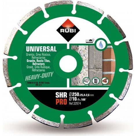 RUBI 32974 SHR-250 PRO Disco Diamante General Obra Segmentado - ref: 32974