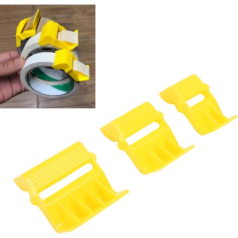 Dispenseur avec Cutter pour Ruban de Masquage, Set de 3 Formats Mini (Petit/Moyen/Grand), Application Précise et Coupage Net pour Travaux de Renovation et Loisirs Créatifs, ABS Résistant (1/5)