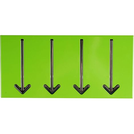 Design guardaroba da parete vestiti portachiavi ganci pieghevoli argento -verde B990817L -052 (1/5)