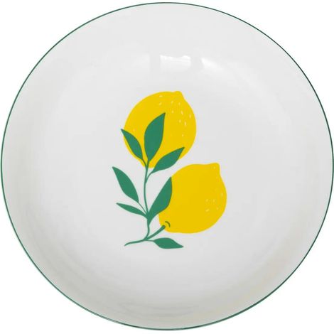 Lot de 6 Assiettes Creuses "Citrons" 20cm Multicolore