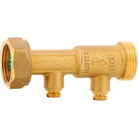 Clapet antipollution NF ACS femelle mâle 1" (26/34) avec purges imperdables 1/4" (8/13) - Longueur 81 mm - Sferaco