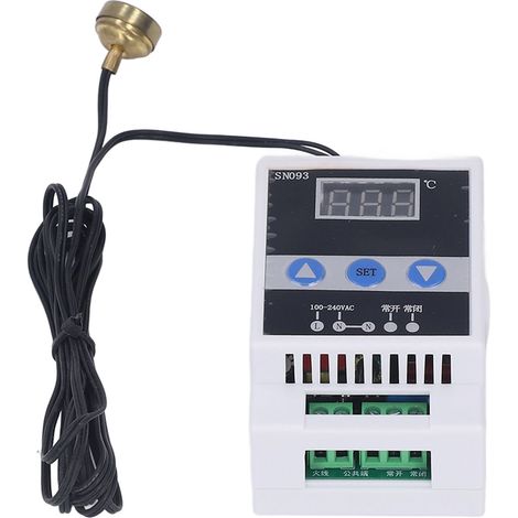 Digitaler Temperaturregler mit Display, einfache Installation, isoliertes Netzteil, Temperaturthermostat 110–240 V, Magnetfühler (1/5)