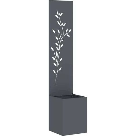 Paravent de jardin, gris anthracite, 32 x 32 x 150 cm (1/5)