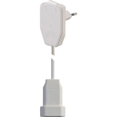 NVB 104580 Alimentazione Prolunga Bianco 3.00 m H03VVH2-F 2X 0,75 mm² con interruttore intermedio