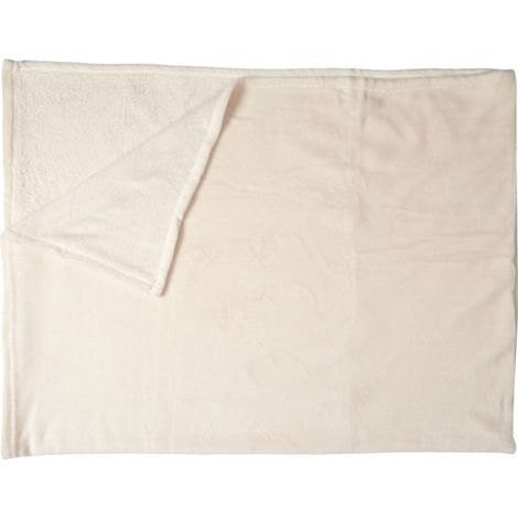 Plaid Microfibre "Roméo" 150x200cm Crème (1/3)