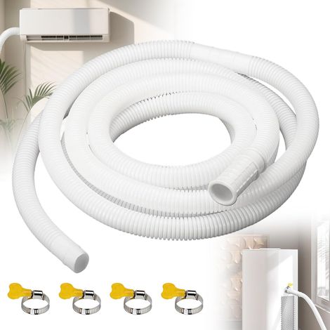 Tuyau De Vidange Flexible Pour Climatiseur Et Déshumidificateur, 5m Tuyau Condensat Clim Ø16mm, Tuyau de Vidange pour Climati-seur, Tuyau de Condensat Climatiseur Clim, Avec Colliers de Serrage (1/5)