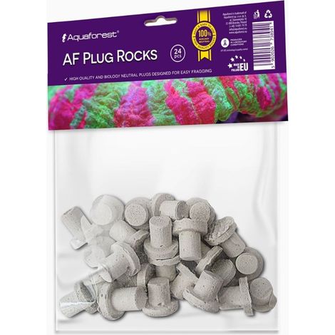 Soportes para coral Aquaforest AF Plug Rocks blancos, 24 unidades
