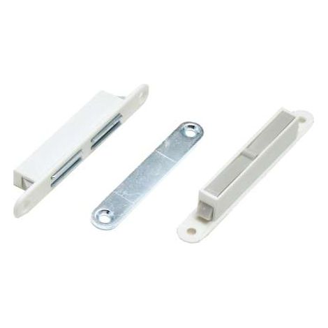 Chiusura Magnetica Incasso Con Fori Viti Bianco