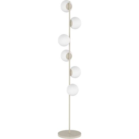 Piantana moderna top light boomerang 1200 t6 sa e27 led metallo vetro