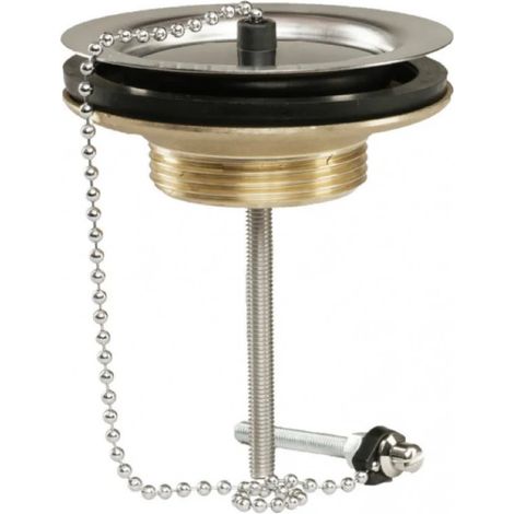 Piletta per lavello a 1 vasca in gres con tappo, diametro 60 mm