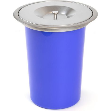 Poubelle encastrable sur le plan de travail Recycle, 1 bac extractible 8 litres, Acier inoxydable et Plastique (1/5)