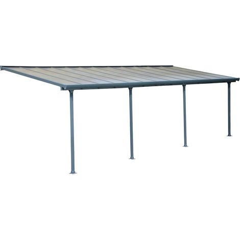 Palram - Canopia abri de terrasse aluminium Feria Anthracite 295x730x305 cm (1/5)