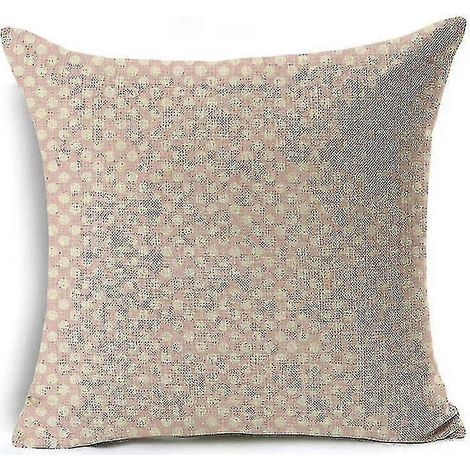 Housse de coussin en lin rose texturé, jolie taie d'oreiller pour canapé ou chambre (1/5)