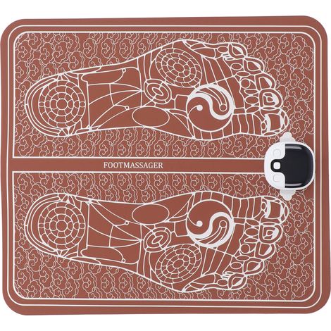 Tapis de massage des pieds 8 modes 19 niveaux micro-courant rechargeable USB avec télécommande, coussin de massage électrique pour pieds (1/5)
