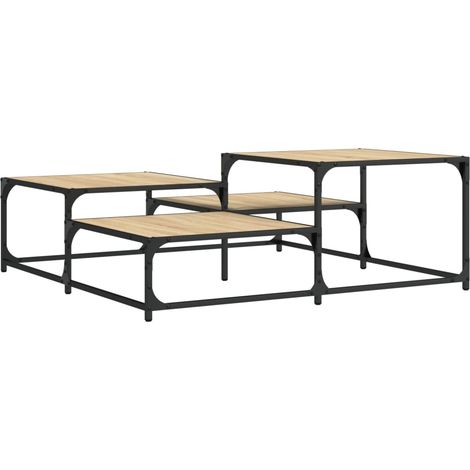 Maison Exclusive - Couchtisch Sonoma-Eiche 107x107x40 cm Holzwerk