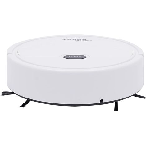 HAUTOUR Robot aspirateur, silencieux et mince 3 en 1 robot aspirateur et balai à franges robot de nettoyage USB intelligent robot balayage sol enfants jeu de rôle avec brosses de longueur (1/5)