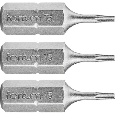 FORTUM TORX-Spitze, 3er-Set, T 5 x 25 mm, S2 4741405