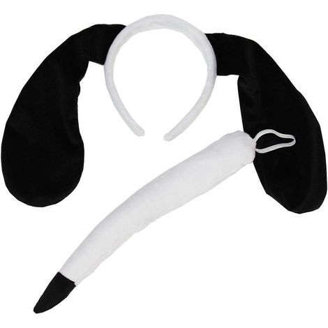 Serre-tête oreilles d'animal et queue pour femmes et filles, accessoire mignon pour Halloween, Noël, cosplay et déguisement adulte. (1/5)