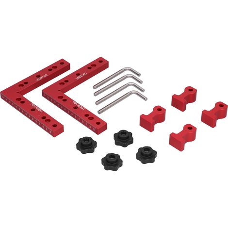 Équerre de serrage 90° pour menuisier, outil de maintien en angle droit, fixation panneau 160x160mm, accessoire d'atelier bois (1/5)