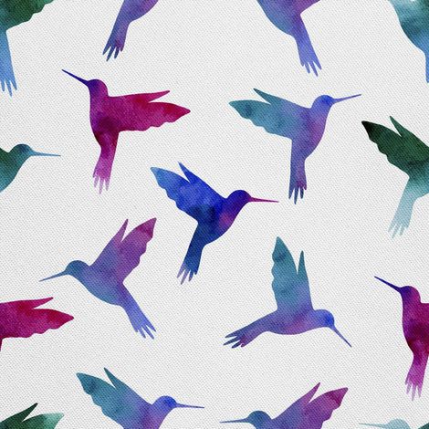 Tela decorativa Oxford para exteriores - Motivo acuarela Colibrí I DX210 (1/5)