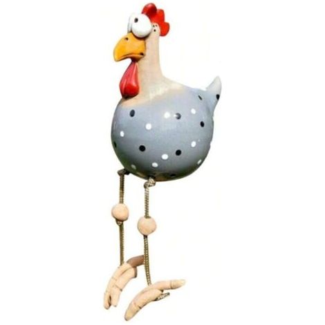 QORVA-Statue décorative amusante en forme de clôture de poulet, statue de jardin d'extérieur, sculpture décorative de poulet pour cour, convient pour terrasse, jardin, balcon, 1 pièce (1/3)