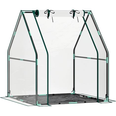 Serre de jardin, étanche, avec porte, en acier, 90 x 90 x 105 cm, pour jardin et terrasse, format pratique, style facile à associer