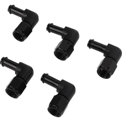 5 Pièces Raccord Carburant 90° Anti-Fuite, Adaptateur Femelle 6AN vers Embout Barbelé 3/8 Pouce pour Tuyau