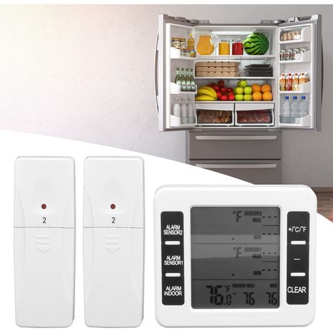 Kabelloses Kühlschrankthermometer mit Temperatursensor und akustischem Alarm für die Küche (1/5)