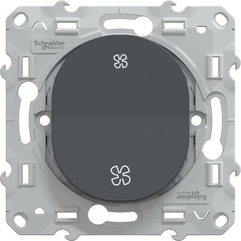 Interruptor de ventilación Ovalis (requiere montaje), SCHNEIDER ELECTRIC, antracita SCHNEIDER ELECTRIC (1/5)
