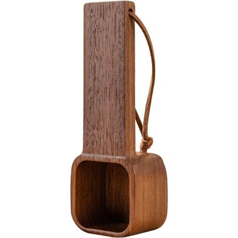 Cuillère à café carrée en bois de noyer, résistante à l'usure et aux chocs, cuillère à thé, sucre, accessoires de cuisine (bois) (1/5)