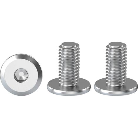 20 Pièces Vis à Tête Plate Hexagonale M5 X 10 mm - Boulons Cylindriques à Six Pans Creux en Acier Inoxydable A2 V2A - Filetage Complet (1/5)