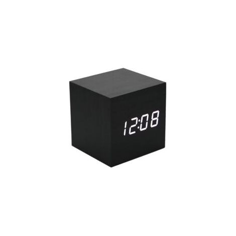Sveglia in legno - Mini orologio digitale a LED con 3 livelli di luminosità e controllo vocale, perfetto per i viaggi in famiglia - Crezuo