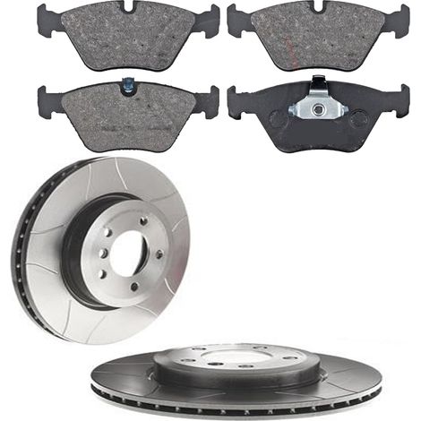 KIT FRENI ANTERIORI compatibile con BMW X3 (E83) - DISCHI + PASTIGLIE OEM: FDB4752 / A 00 240 / 17597 /SOSTITUZIONE DIRETTA/BASSA POLVERE/SILENZIOSO (1/5)