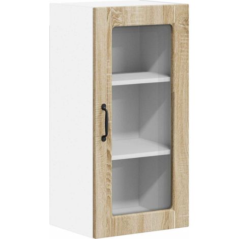 Maison Exclusive - Armario de vidrio para pared LUCCA Roble Sonom