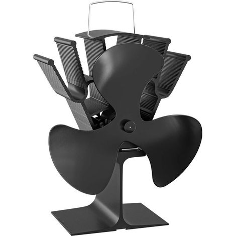 Wiltec – Ventilateur de poêle à bois 3 hélices – Autoalimentation thermique 70-350 °C – Distribution homogène de chaleur – Débit d'air 120-140 cfm (1/5)