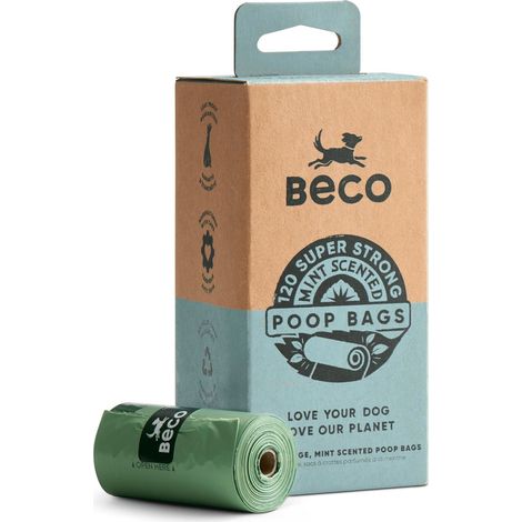 Beco Degradable Poop Bags Mint Scented 120 Pack 264858 (1/5)