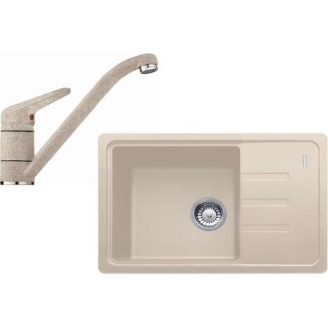 Franke Set - Set per cucina G117, lavello in fragranite BSG 611-62, sahara + miscelatore FC 9541.082, sahara 114.0440.700
