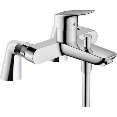 Hansgrohe – Mitigeur baignoire mécanique – Tête de robinet 194 mm – Raccords S – Entraxe 150 mm ± 12 mm – Limiteur de température réglable (1/3)
