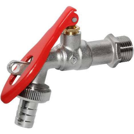 Kugelauslaufventil Auslaufkugelhahn Gartenhahn abschließbar Griff rot 1/2" (1/2)